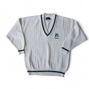 Kenny "Ireland- St. Patrick's Day" Celtic Clover Pullover Sweater White Men's XX